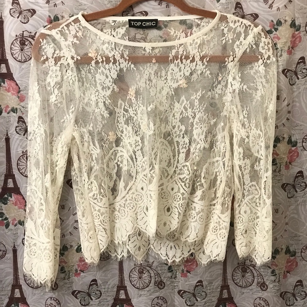 Lace crop top